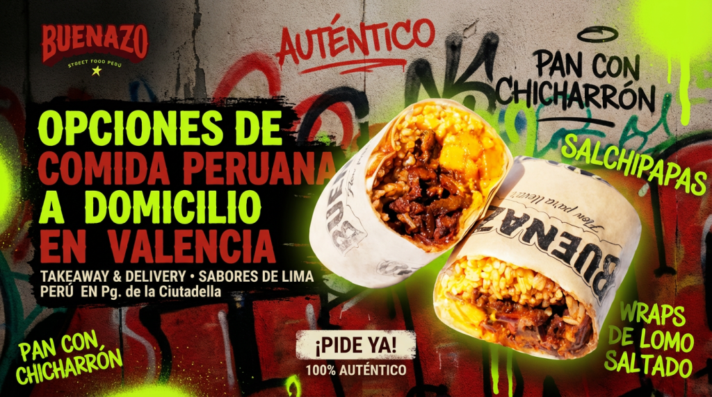 Comida peruana a domicilio en Valencia con street food auténtico